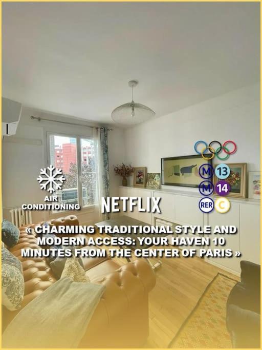 Air Conditioning - Metro 14 - Charming Traditional Style And Modern Access 10 Mn Away From Center Of Paris Clichy Exterior foto